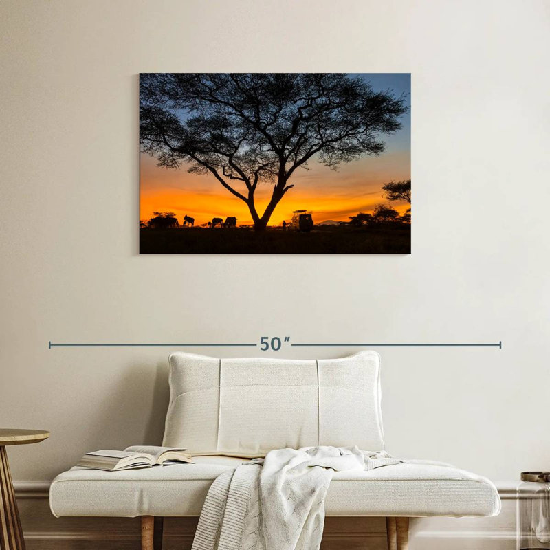 Safari au coucher du soleil à Alvord, H 24 po x l 36 po