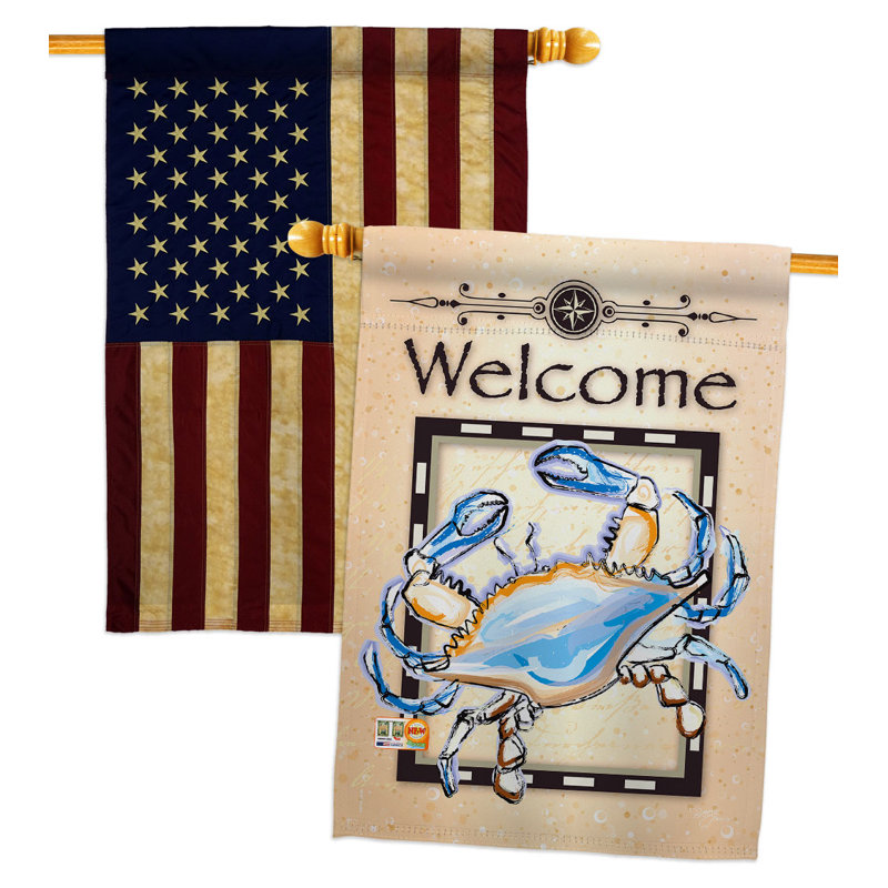 Double Sided 40'' H x 28'' W Polyester House Flag