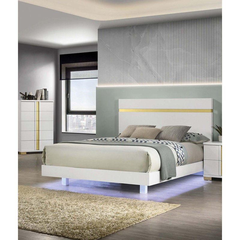 1Pc Bed Underbed LED(Only Bed), White, King