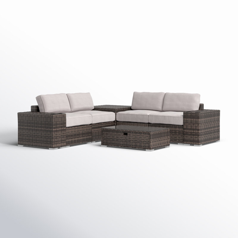 Demarest Fully Assembled 4 - Person Seating Group with Cushions