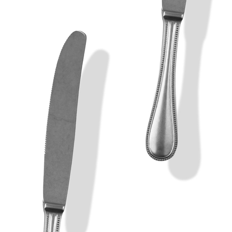 MEPRA Stainless Steel Flatware Set - Service for 4, Pewter Silver