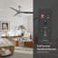 Nickel brossé intérieur / extérieur de 52 pouces Kantor avec pales en ABS noir mat, moteur à courant continu Whisper-Silence, télécommande, trousse sans lumière (3 pales)-776532984-776532990