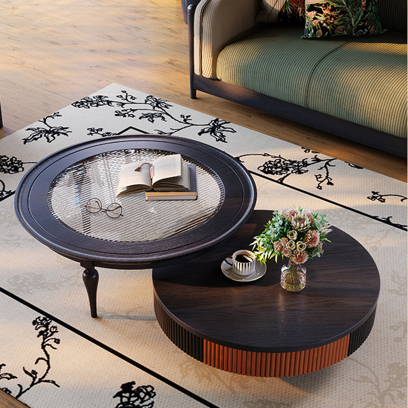 Ensemble de tables basses rondes French French