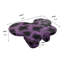 Table basse moderne en faux travertin texturé en forme de papillon pour le salon et le bureau, mauve et noir-59908312