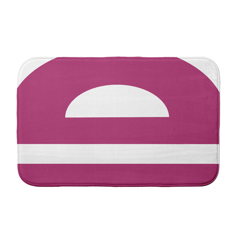 Tapis pour salle de bain Leonhardt, l 21 po x L 34 po, Rose