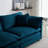 Modular 4-Seater Sofa with Chenille Fabric Upholstery with a Fixed Arm and Solid Wood Frame-1226245021-1226245023