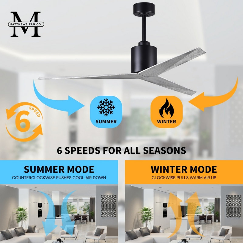 Eliza Outdoor Downrod Ceiling Fan, Barn Wood Tone, Matte Black