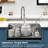 Modern Handcrafted Kitchen Sink 33X19 Dark Gray - Stainless Steel With Efficient Drain System 33"X19" Handmade Versatile Function Options-121675820