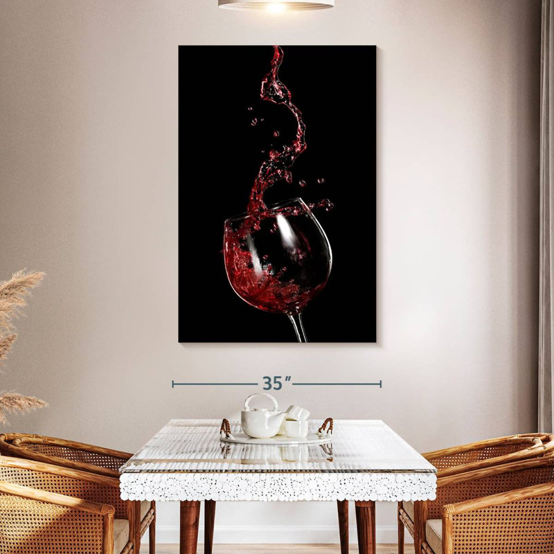 Yarlin Red Wine Splash, 51" H x 34" W