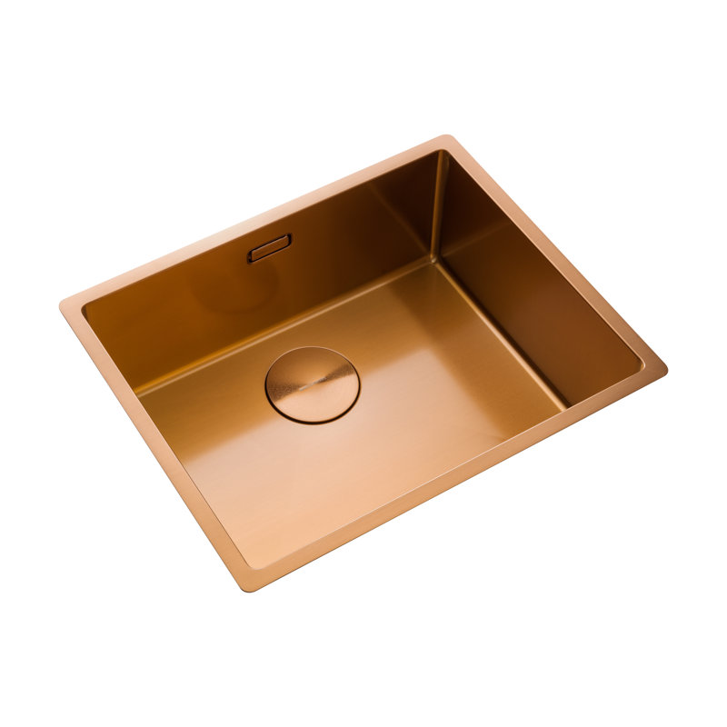 Single Bowl Undermount/Inset Kitchen Sink, Copper