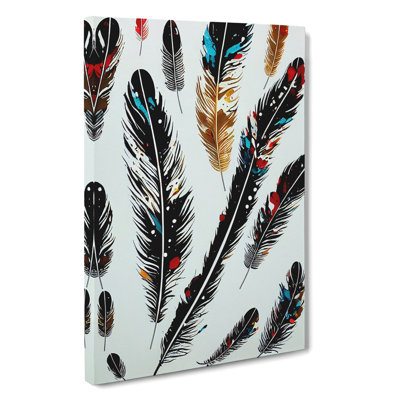 Collection Of Feathers - Wrapped Canvas