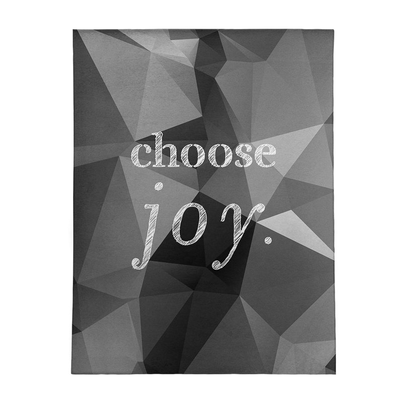 Tapis en simili-faux gemme choose à joie citation, Rectangle 8 pi x 10 pi