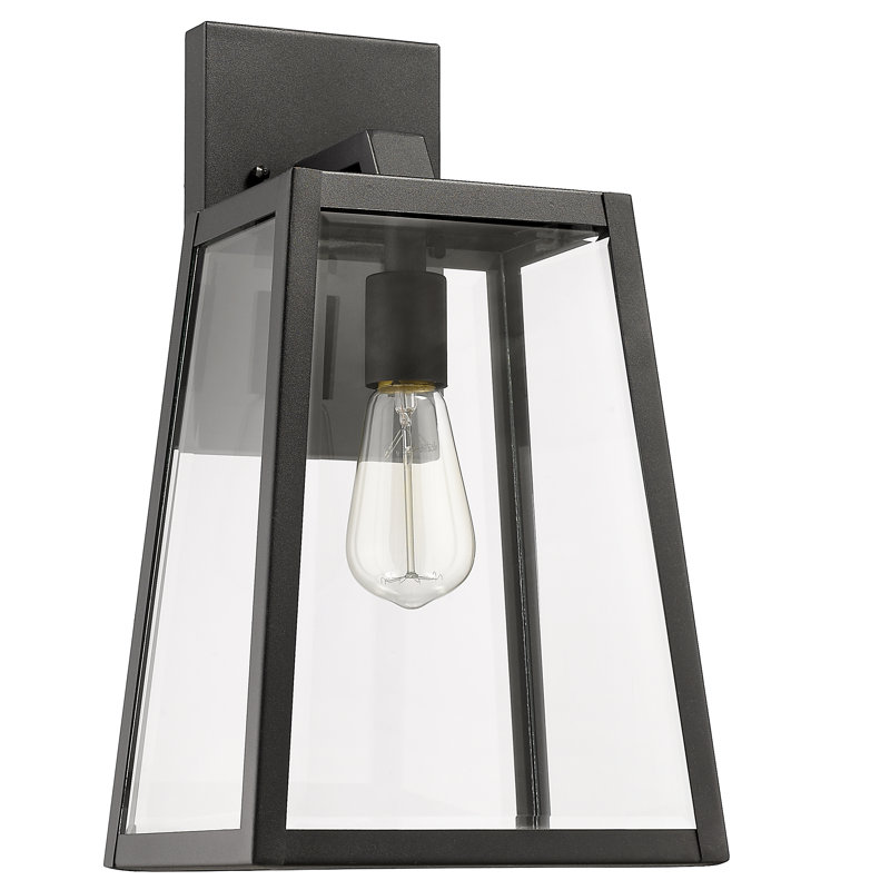 Lanterne murale d'extérieur 1 lumière H 16 po Krum, Noir