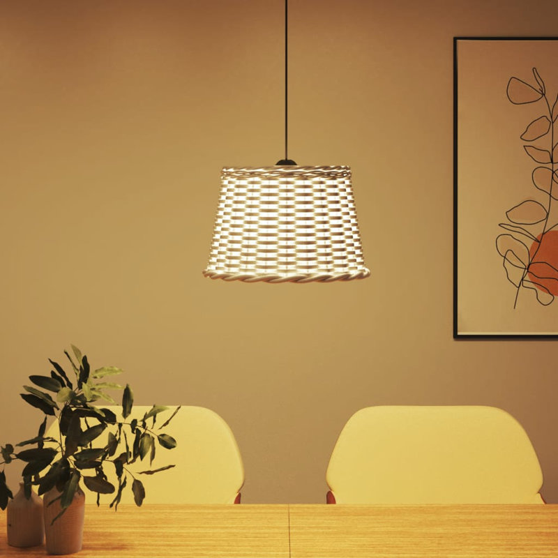 Chira Pendant Shade, White, 26cm H x 40cm W x 40cm D