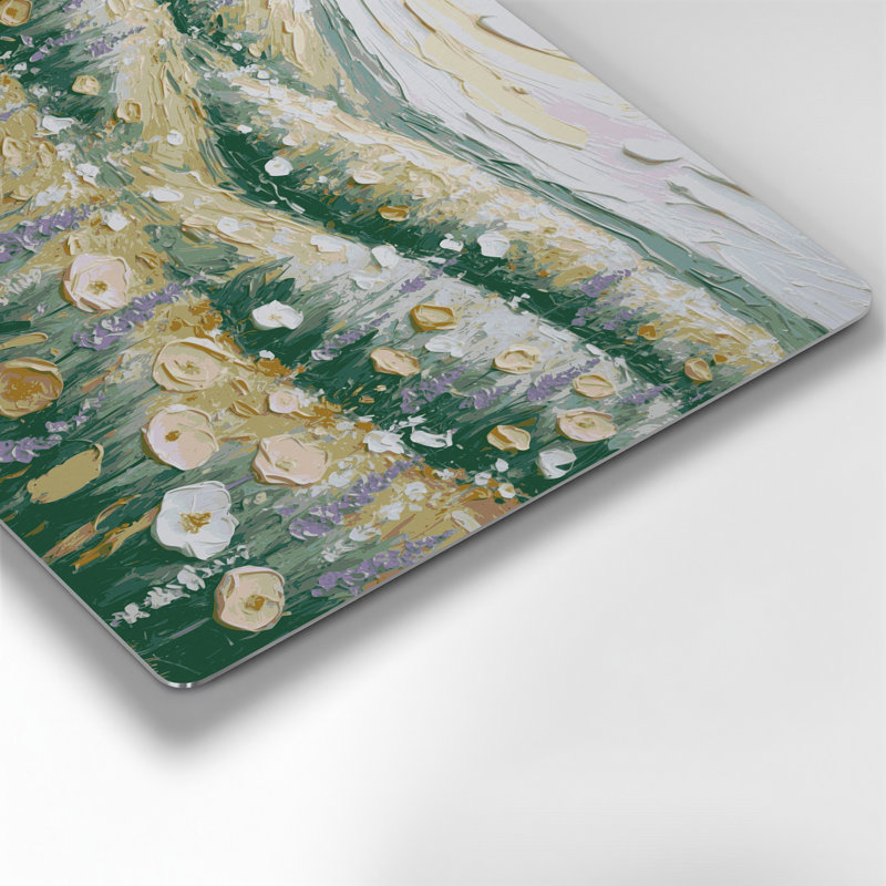 «Farm Spring Flowers», art mural en métal gris, H 11 po x l 14 po