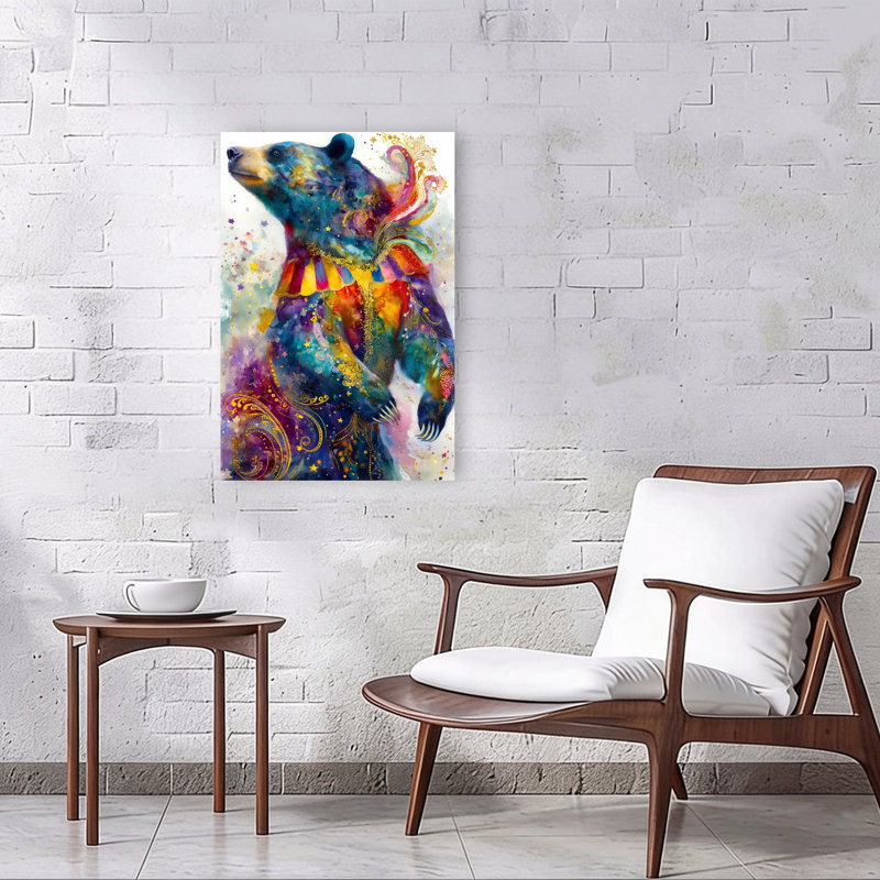 Ours aquarelle magique, 36" H x 24" W