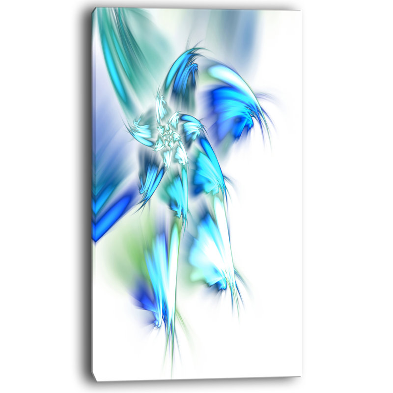 «Blue and Green Fractal Flower», impression sur toile tendue, H 32 po x l 16 po x P 1 po