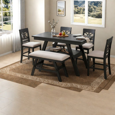 Ensembles de table de salle à manger (doivent inclure la table et la chaise) avec rangement en bois rustique