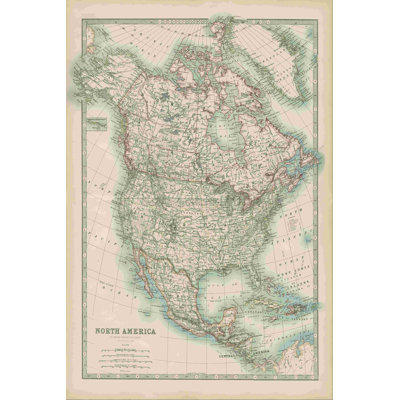 " Johnston's Map Of North America " by Johnston