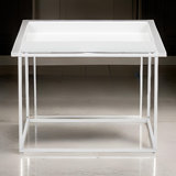 Stainless Steel Tray Top End Table