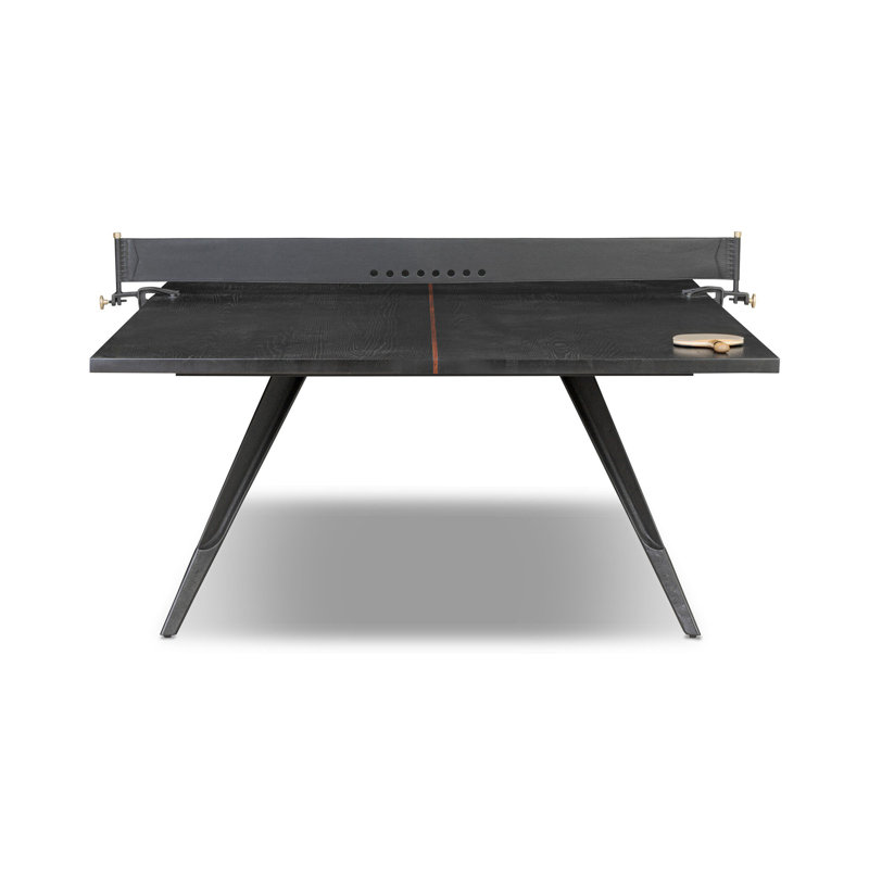 Ping Pong Table-Ebonized Oak Veneer, Black