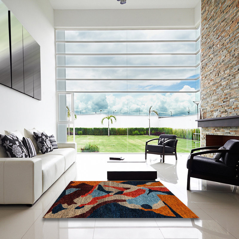 Alyrah Abstract Indoor Rug, Square 4'