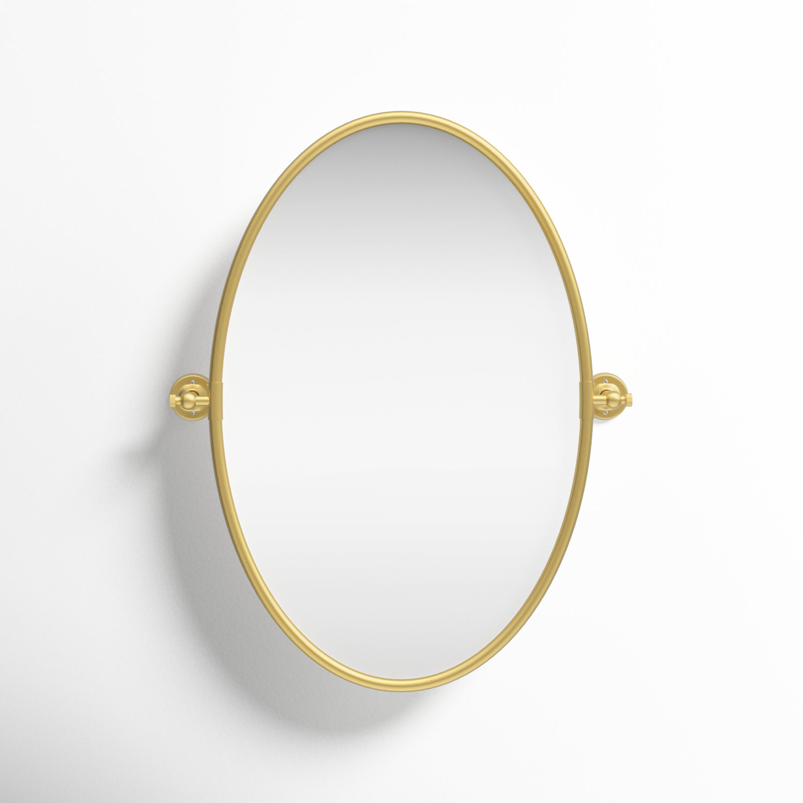 Dara Brass Oval Mirror, Gold