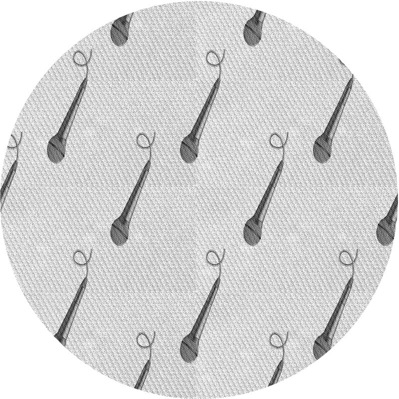 Abstract Indoor Rug, Round 5'