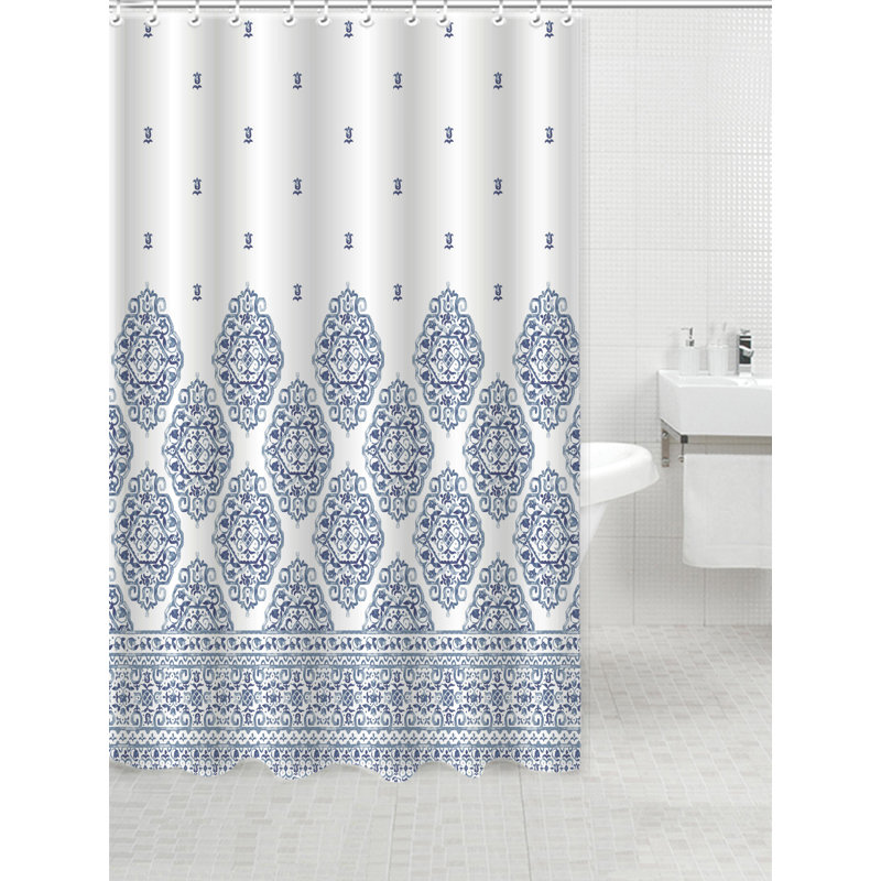Rideau de douche géométrique