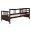 Lit de jour moderne en bois massif, multifonctionnel, taille simple, espresso-203281231