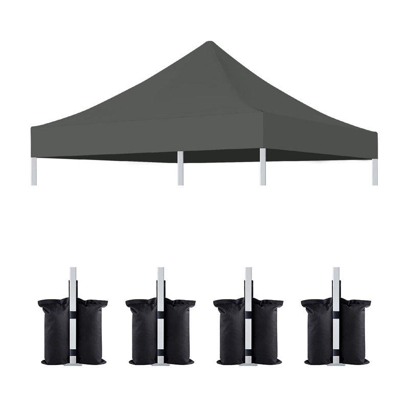 Housse supérieure de remplacement pour auvent 10X10 pour tente pop-up et sac de poids de 4 pièces (seulement la housse et le sac de sable de 4 pièces non inclus)