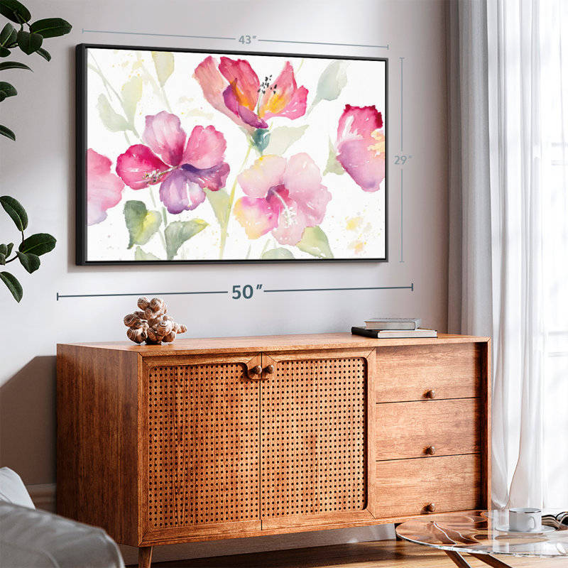 Impression sur toile Hibiscus céleste, H 29 po x l 43 po