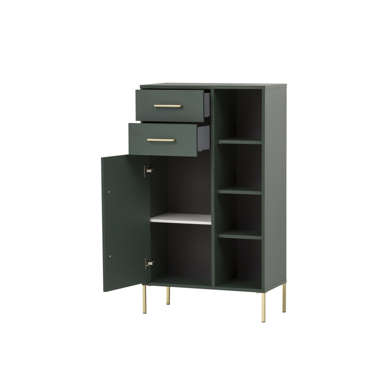 Bansil Freestanding Bathroom Cabinet, Forest Green