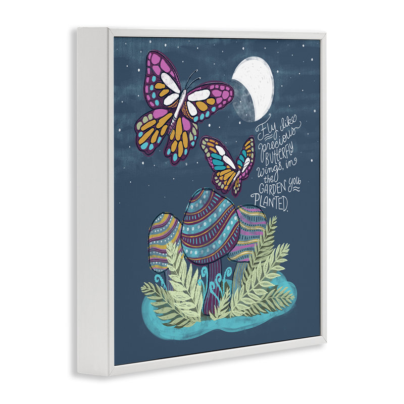 «Fly Like Precious Butterfly Wings», art giclée encadré, design par Connie Summers, H 24 po x l 24 po
