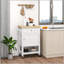 Chariot de cuisine utilitaire, îlot roulant avec plateau en bois d'hévéa lisse, surface de bloc de boucher étroite et options de rangement spacieuses