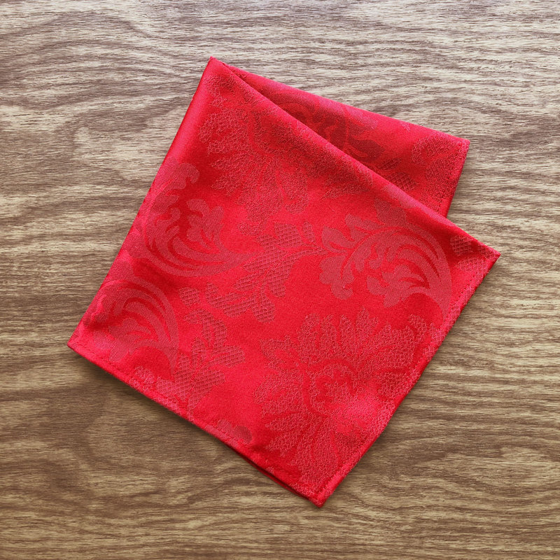 Serviette 18 po jacquard, Rouge