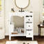 Meuble-lavabo blanc 30 po avec lavabo en céramique - Armoire à 3 tiroirs avec cadre en bois massif et matériaux spacieux de qualité-1806160751-1806160748