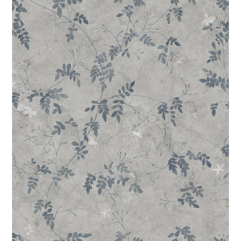 Rouleau de papier peint Jordnara Irene L 33 pi x l 20,86 po, Indigo