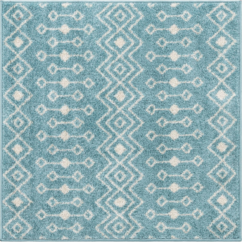 Abstract Indoor Rug, Square 3'3"