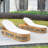 Outdoor Acacia Wood Chaise Lounge Set With Table , Cushion Included