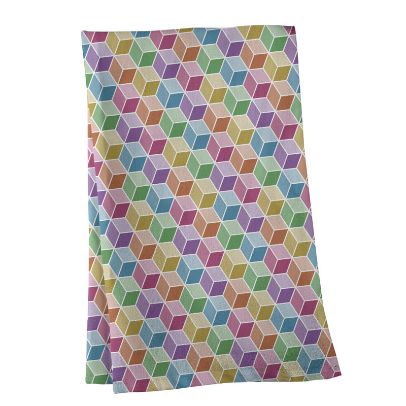 Mcguinness Tea Towel Kitchen Towel, Green/Purple/Blue, Poly Twill
