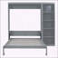 Lit escamotable mural avec tablettes Murphy-640198966