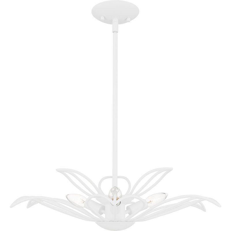 Luminaire suspendu blanc sable 3 lumières Kersten
