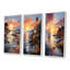 "Espagne coucher de soleil à Ibizas", 3 pièces sur toile-1958917804-1958917807