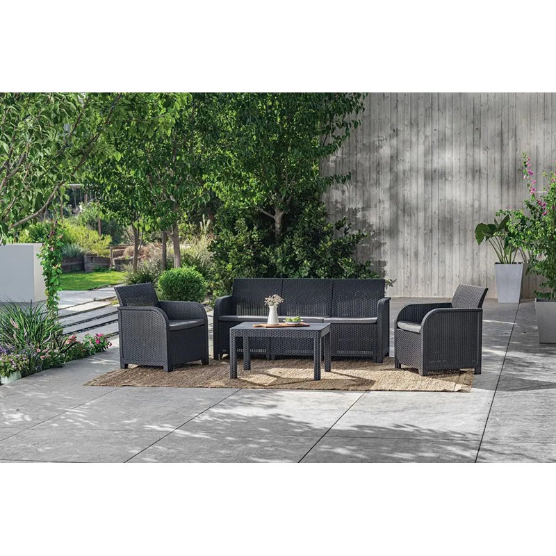 Rectangular 4 - Piece 5 - Person 79Cm L Outdoor Table Set