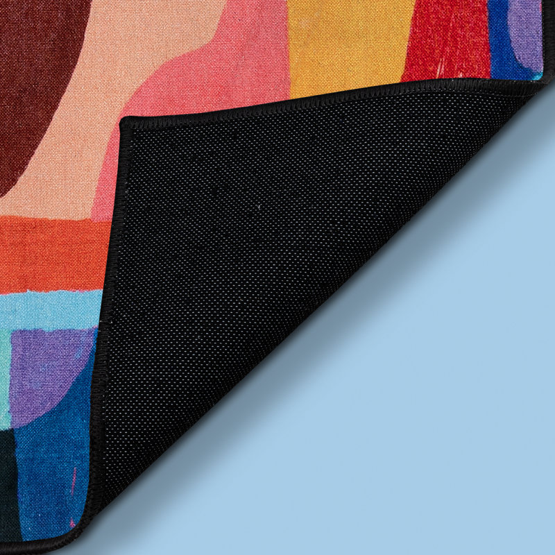 Tapis multicolore à motif abstrait Well Woven x Misha Tyutyunik The Sunday Jungle Collection Aubade, Rectangle 2 pi x 3 pi