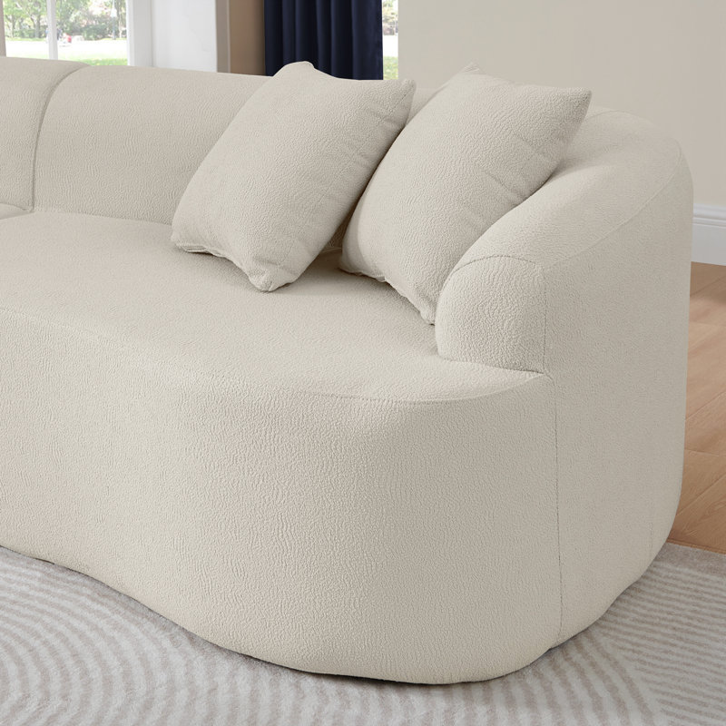 Canapé modulaire courbé, Beige