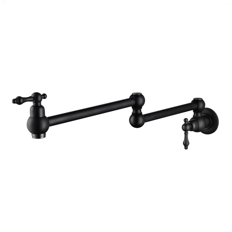 Pot Filler Faucet Wall Mount, Matte Black