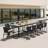 LUMEN 12 Person Teak Outdoor Dining Set With Three Version Extending Mode For 8/10/12 Seating-127657558