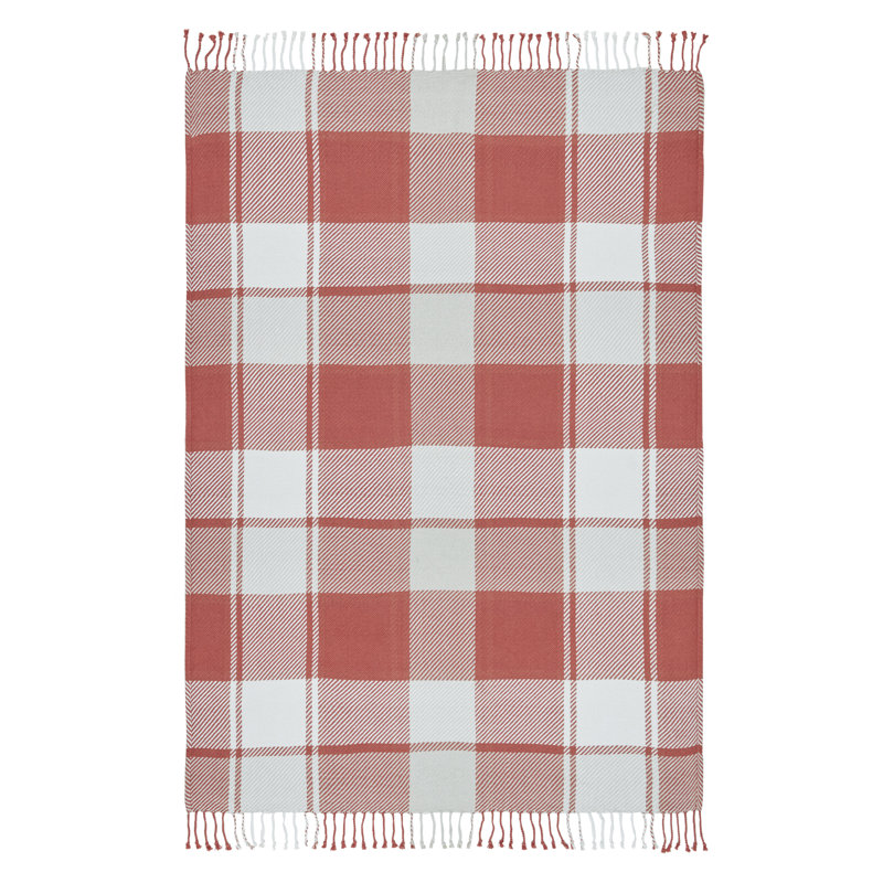Laura Ashley Chequered Machine Woven Blanket